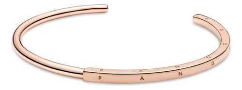 Bracelete Pandora Rigido Signature Id Pandora Comprimento 17 Cm