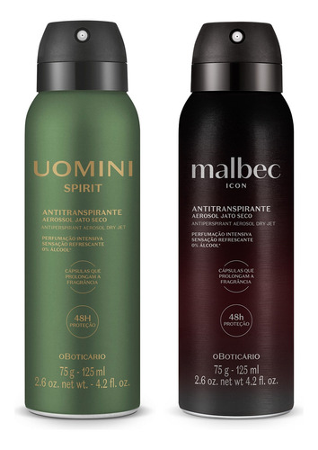 Combo Desodorantes Antitranspirante Aerossol:malbec Icon 75g