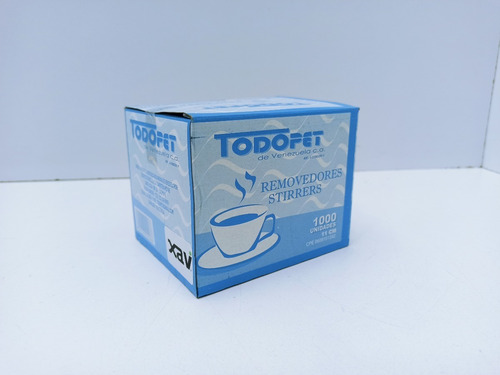 Imagen 2 de 3 de Bulto 18x1000 Pitillos Removedor Cafe 11cm Todopet 1124 Xavi