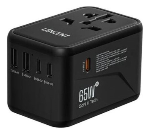 Adaptador De Tomada Com Usb Fusível Para Viagens +200 Países