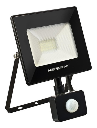 Foco Led Proyector Con Sensor De Movimiento 10w Megabright Color de la carcasa Negro Color de la luz Blanco neutro