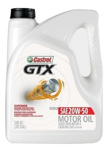 Aceite Para Motor Castrol Mineral Gtx 20w50 X 3.78l