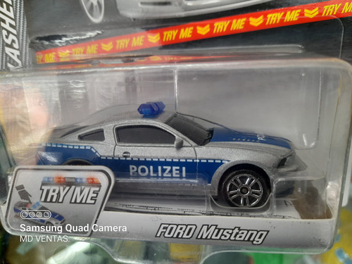 Ford Mustang De Policía, Escala 1/64, Majorette, 7cms. 