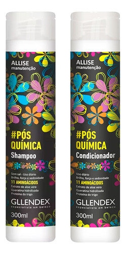 Gllendex Allise Manutencao Pos Quimica Shampoo + Enjuague 6c