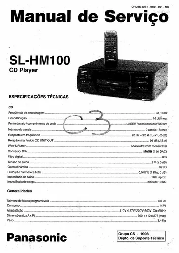 comprar Esquema Panasonic Sl Hm100 Slhm100   Em Pdf Via Email 