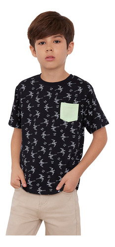 Polera Niño Kids Full 4 Negro Corona