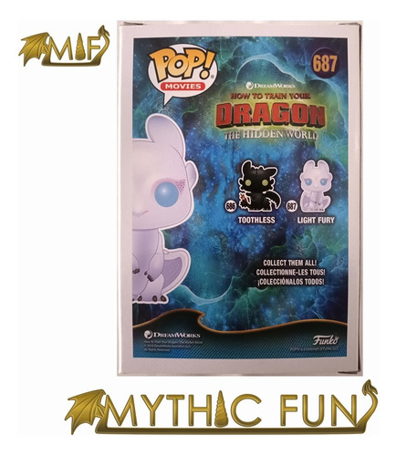 Funko Pop Como Entrenar A Tu Dragon - Light Fury 687 (Usado)