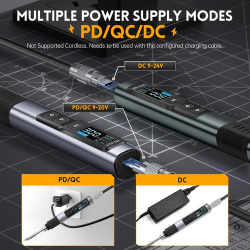 Fnirsi Hs-02b Kit De Soldador Portátil De 100 W, Calentamien