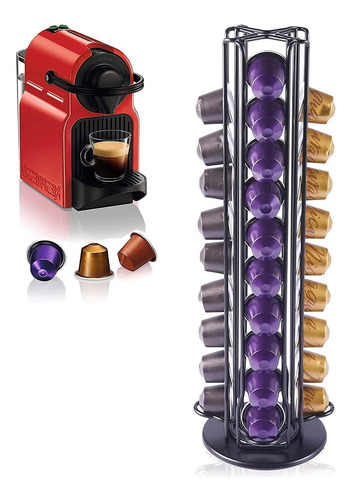 Organizador Portacápsulas Giratorio Metal Para Nespresso 40c