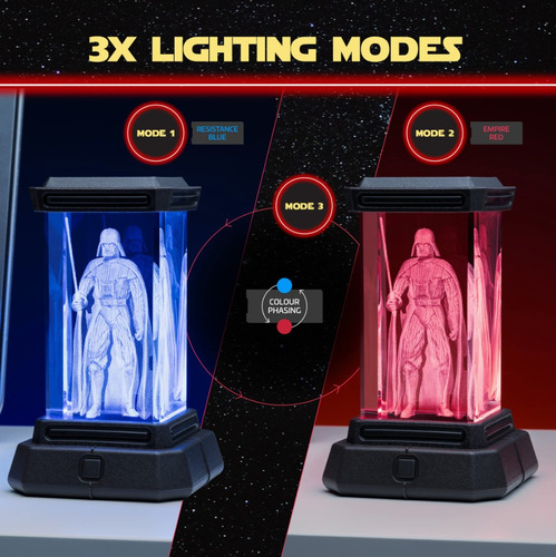 Darth Vader Luz Holográfica Starwars Coleccionable 12cm