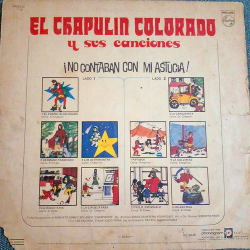 Lote El Chavo Del 8 (1978) 4 Vinilos Quico Chapulin Colorado Estándar