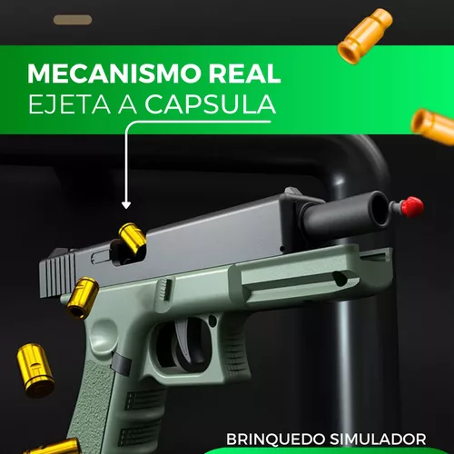 Arma Pistola Glock 45 Cosplay Arminha De Brinquedo Realista