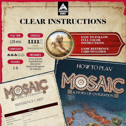 Juego De Mesa Mosaic: A Story Of Civilization/estrategia