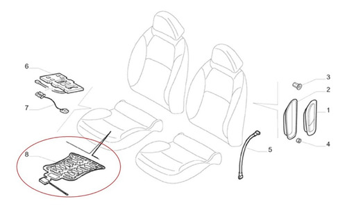 Sensor Airbag Pasajero Fiat Linea/ Punto Original