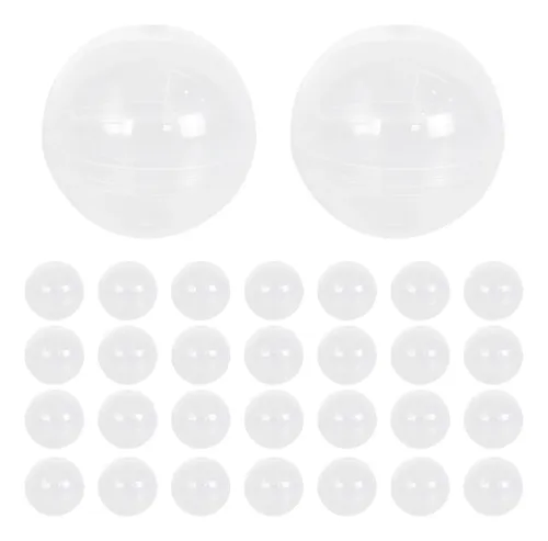 Kit 24 Globi Di Neve Trasparenti Vuoti OUNONA - Plastica, Con Tappo A Vite, Per Decorazioni Fai Da Te, Natale, Regali