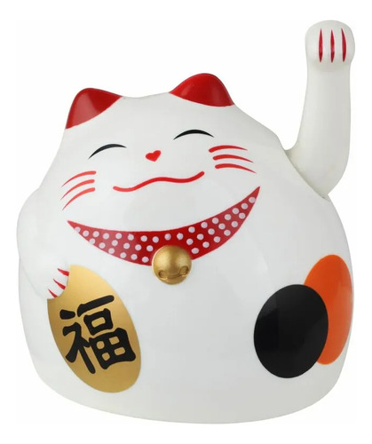 Gatito De La Suerte Abundancia Fortuna Maneki Neko (blanco) Blanco