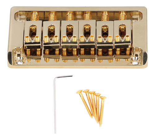 Kit De Ponte De Guitarra Elétrica De 6 Cordas Em Latão Throu