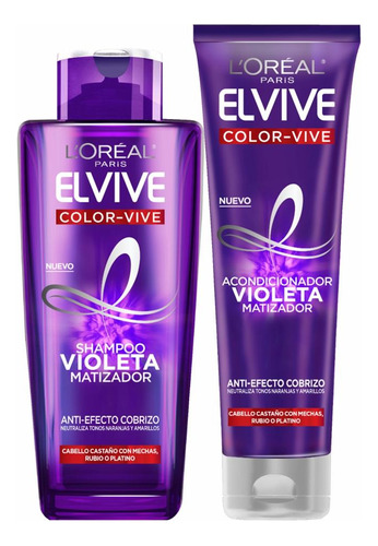 Pack Elvive Shampoo + Acondicionador Matizador