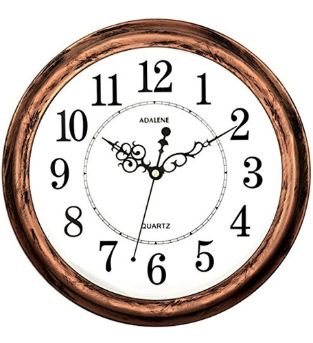 Adalene Reloj De Pared Decorativo De 13 Pulgadas Silencioso