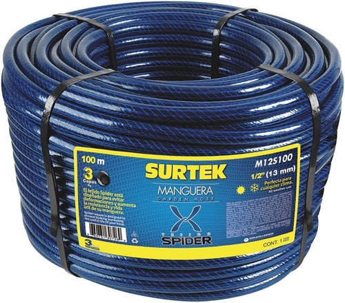 Manguera Plastico Spider Surtek 1in Rollo 50m M1s50 /v