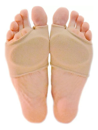 Almohadillas Metatarsianas Para Juanetes 1 Par Medio Dedo Color Beige Talla G