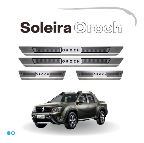 Imagem 1 de 6 de Acessórios Oroch Renault Soleira 4 Peças 2015 A 2022