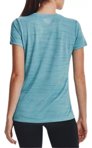Playera Fitness Under Armour Ua Tech Tiger Azul Mujer 137693