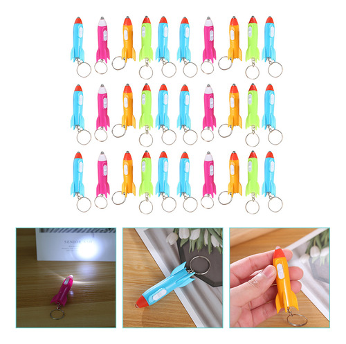 Llavero Rocket, Linterna, Regalo, 30 Unidades