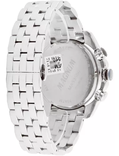 Relógio Magnum Masculino Chronograph Pulseira De Aço