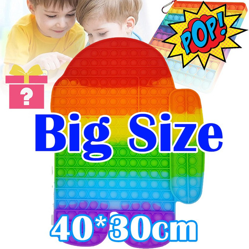 Juguete Antiestrés De 40 Cm De Tamaño Grande Pop It Brinqued