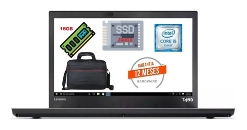Lenovo Thinkpad T460 I5-6200u 16gb 240gbssd Factura12mesegar (Reacondicionado)