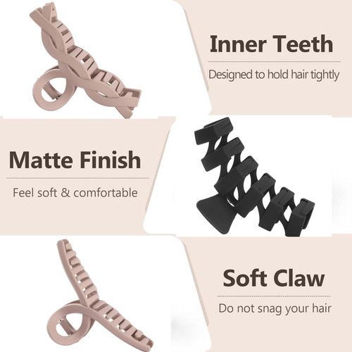 Claw Clips Centstar, Gran Surtido Para Cabello De Mujer, X8