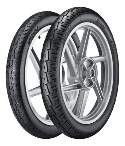 Par Pneu Yamaha Ybr Cg Fan 90/90-18 + 80/100-18 St300 Vipal
