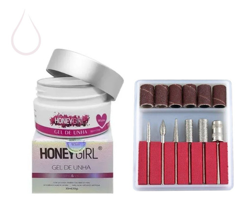 Kit Manicure Refil Para Lixa Elétrica E Gel Clear Honey Girl