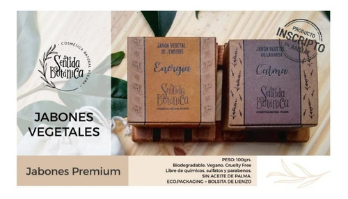 Sentida Botánica Jabón Vegetal Barra Lavanda Calma Vegano