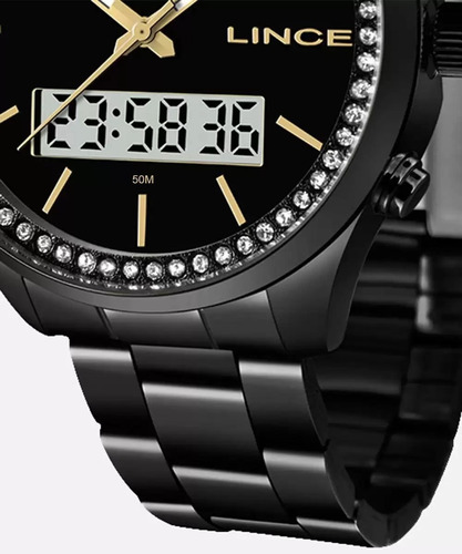 Relógio Feminino Lince Orient Black Original - Lan4591 P1px