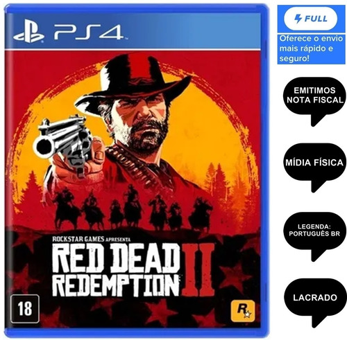 Red Dead Redemption 2 - Ps4 Mídia Física/nota Fiscal