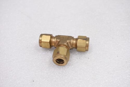 Parker 4-4-4 Jbz-b Brass Tube Fitting Tee Single Ferrule Kbk
