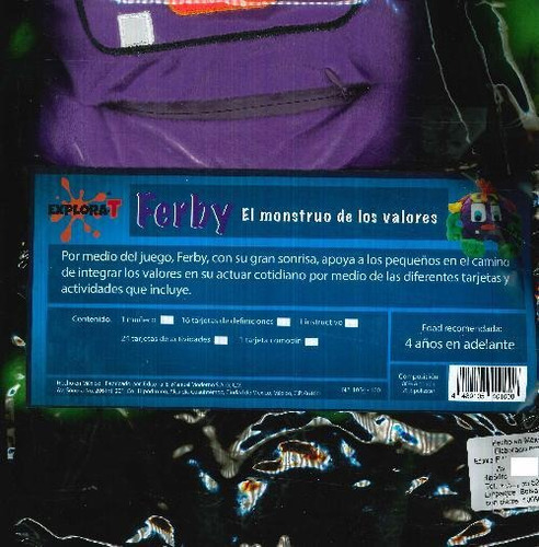 Libro Ferby El Monstruo De Los Valores Edad Recomendada 4 Añ