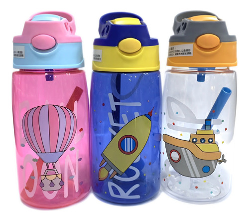 Termo De Niños Para Tomar Agua De 480ml Colores Variados