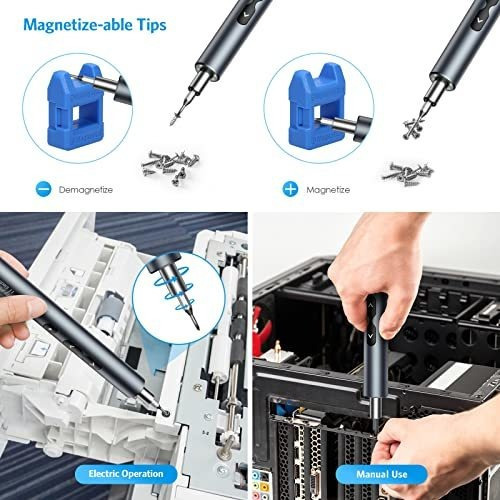 Amir Newest Mini Destornillador Eléctrico Kit, 28 En 1 Jueg