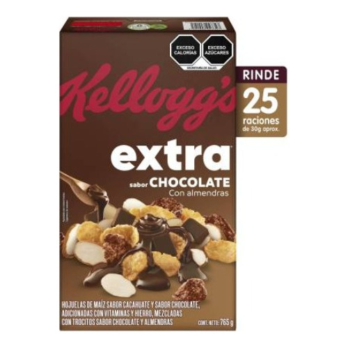 Cereal Extra Kellogg's Sabor Chocolate Con Almendras 765 G