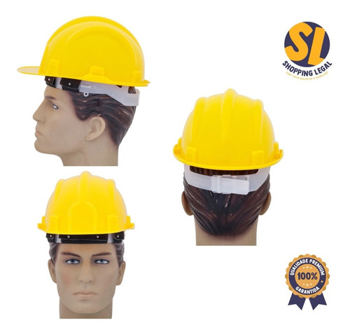 Imagem 2 de 6 de Capacete Segurança Epi Amarelo Beryl Da Delta Plus