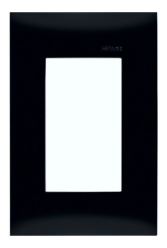 Placa De 3 Módulos Negro Con Soporte Grafito Simon 25