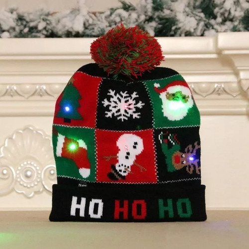 10 Gorros De Papá Noel Con Luces Led, Regalos De Navidad