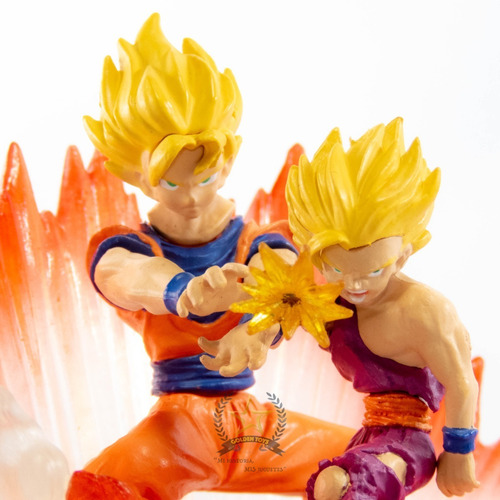 Dragon Ball Gashapon Goku Ssj Y Gohan Ssj Lanza Golden Toys