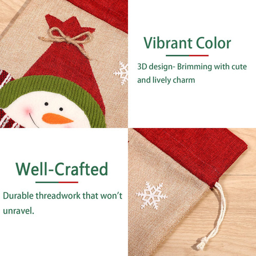 Bolsas De Navidad Con Cordón De Santa Sacks, Bolsas Grandes