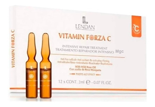Ampollas Vitamina C Rmosqueta Sintetiza Colageno Lendan X 12