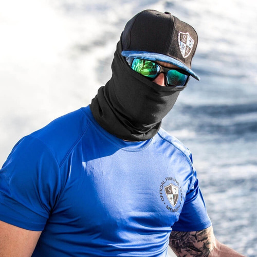 Bandana Balaclava Face Shield Sa - Preta Tática Cor Preto