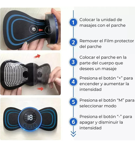 Mini Masajeador Estimulador Mariposa Cervical Muscular